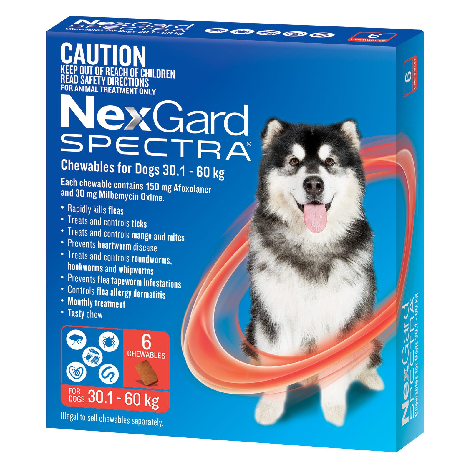 NexGard SPECTRA Chews for Very Large Dogs 30.1-60kg - kikiandpuppies