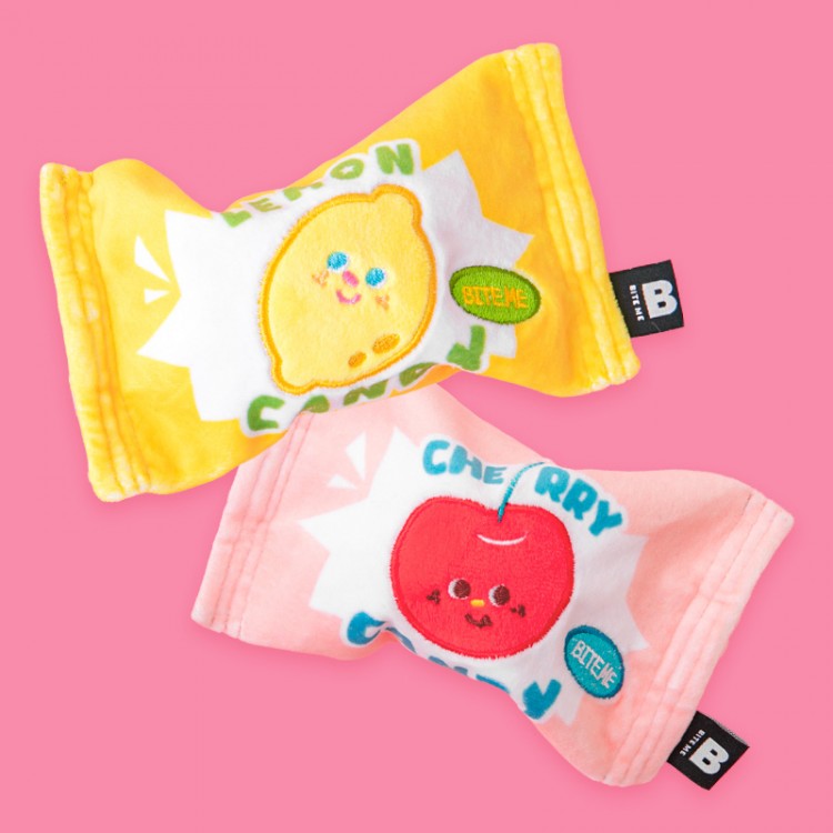 Crunch Candy Ball Toy Yellow - kikiandpuppies