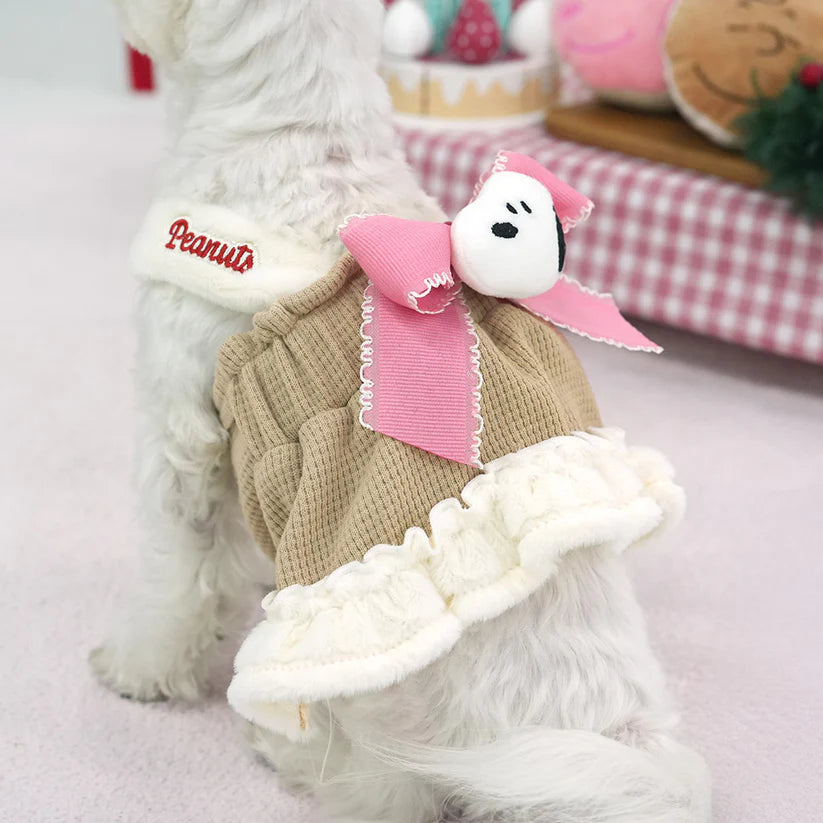 Snoopy Peanuts ribbon ruffle tee - kikiandpuppies