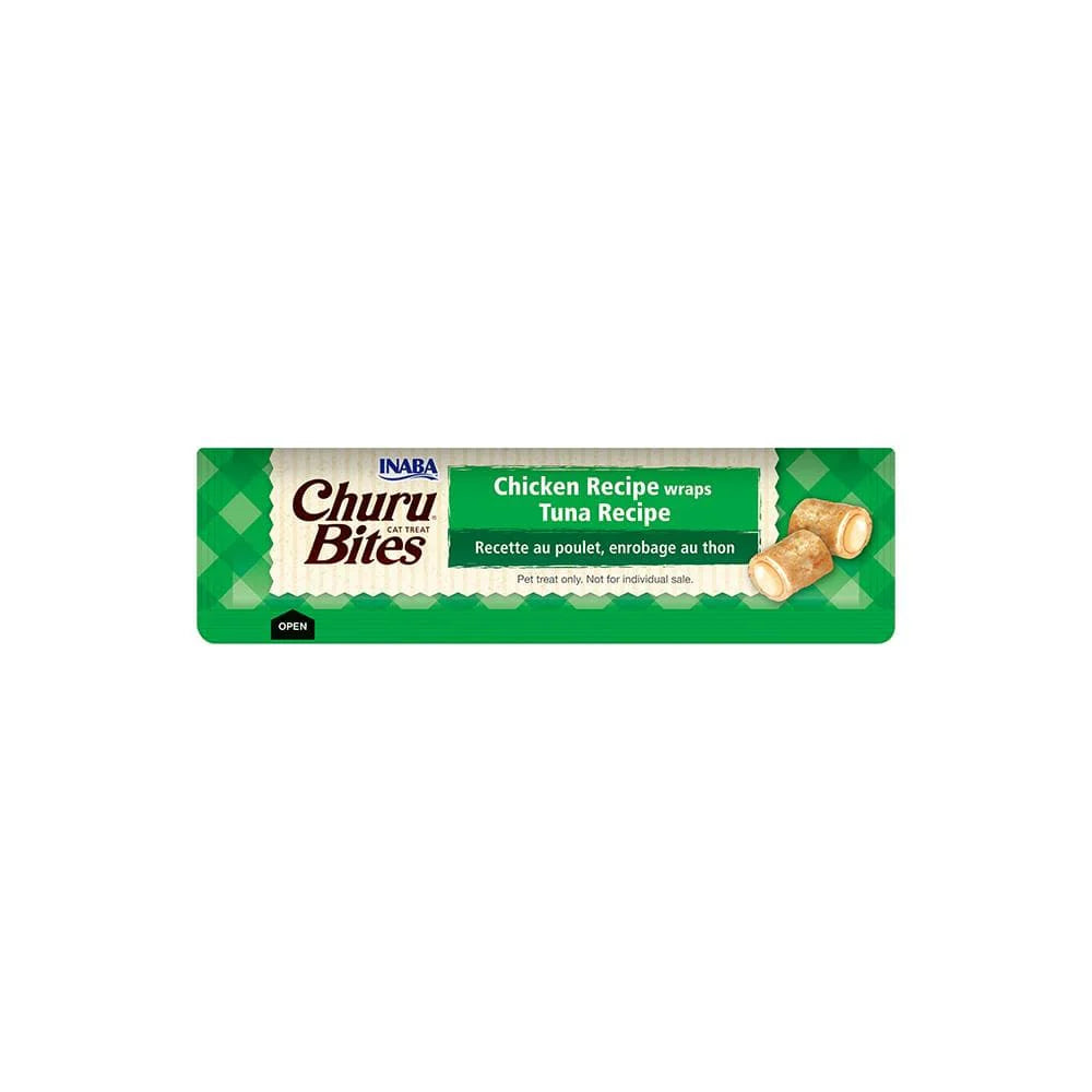 INABA Churu Bites Chicken Wraps With Tuna Recipe Dog Treat 8x12g - kikiandpuppies