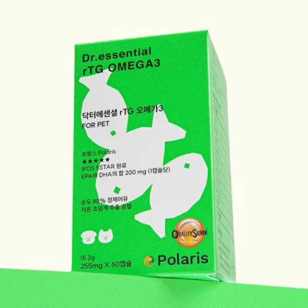 Huile de poisson oméga-3 Dr. Essential rTG pour animaux de compagnie 