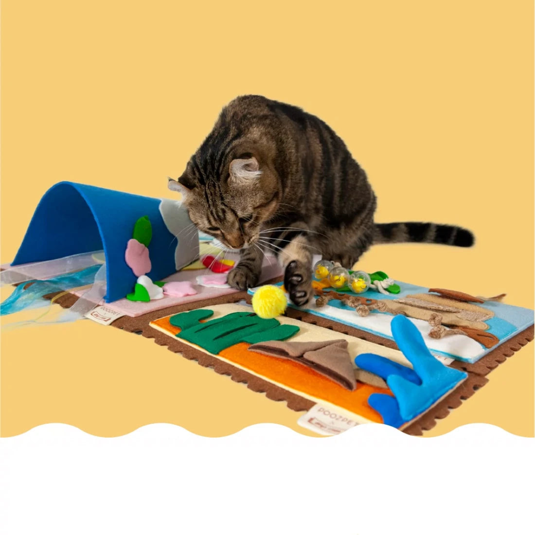POOZPET Cat Training Relaxing Toy - World Map - kikiandpuppies