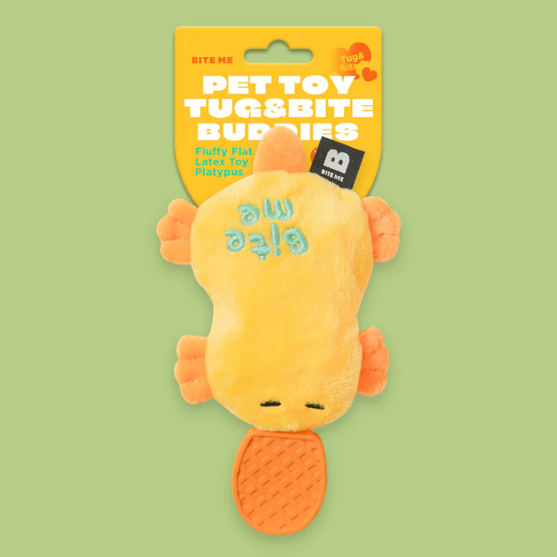 Biteme Fluffy Flat Latex Toy (2 types) - kikiandpuppies