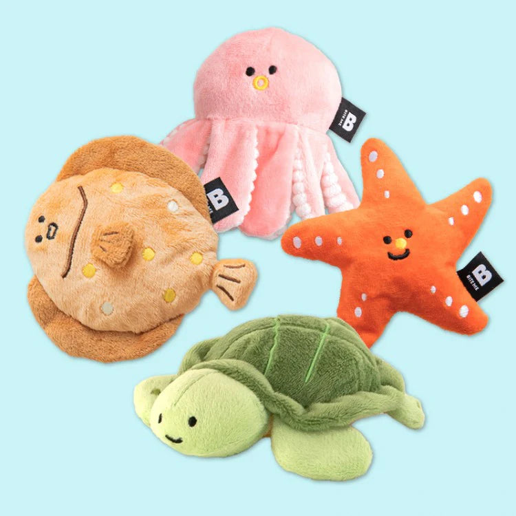 Sea Friends Squeaky Toy Set (2 Types) - kikiandpuppies