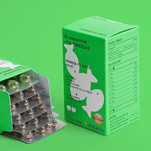 Huile de poisson oméga-3 Dr. Essential rTG pour animaux de compagnie 
