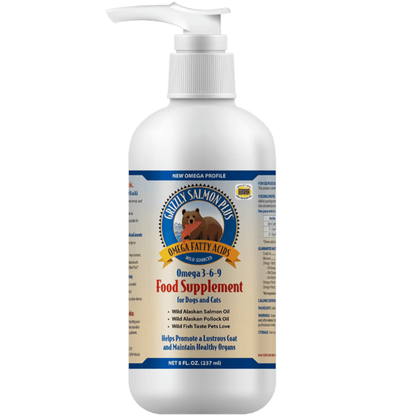 Grizzly Salmon Oil Plus Omega 3-6-9 Dog Food Supplement 237ml