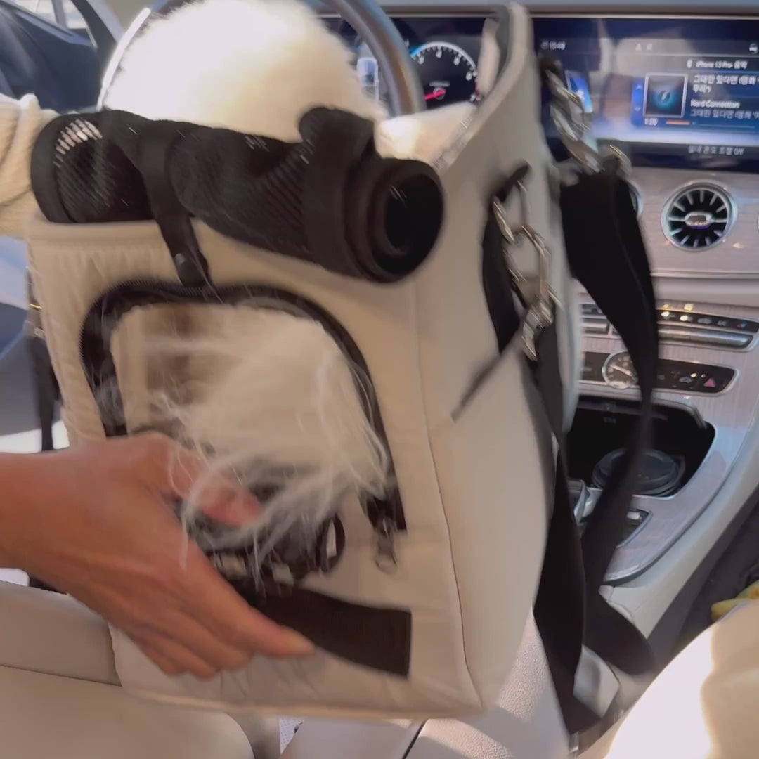 [SO-CA001] SSOOOK Pet Car Seat Bag 15Beige