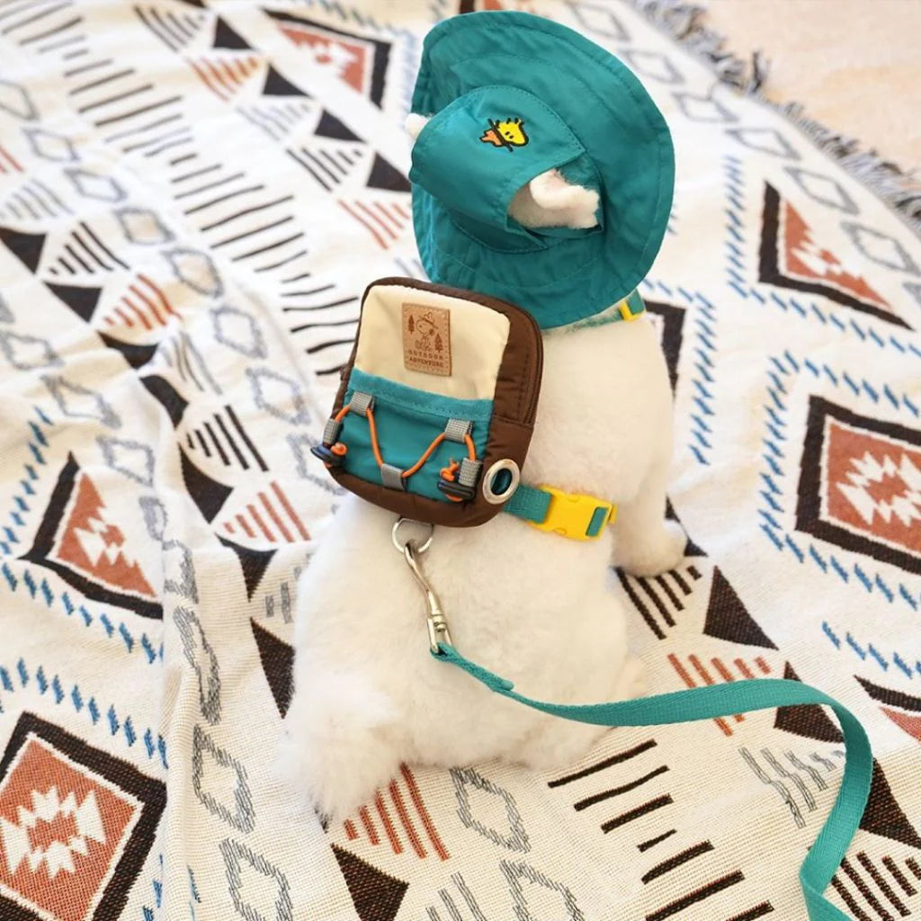 Ensemble harnais et sac à dos Peanuts Korea Adventure 2 en 1 pour chiens