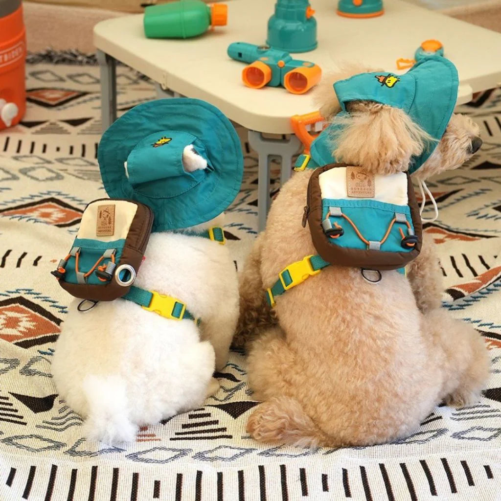 Ensemble harnais et sac à dos Peanuts Korea Adventure 2 en 1 pour chiens