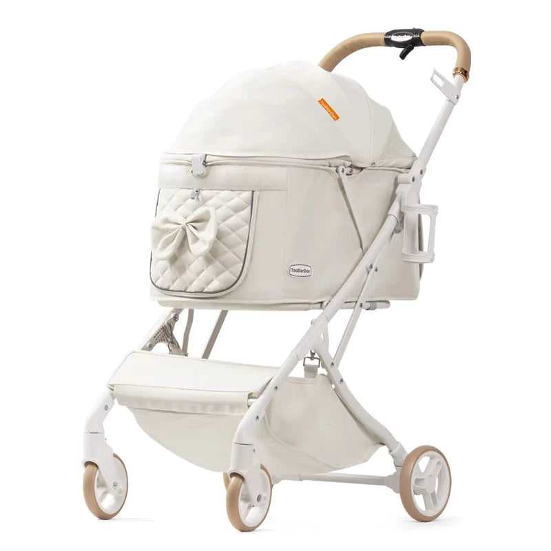 Toodandan Elegant Bow Pet Stroller - kikiandpuppies