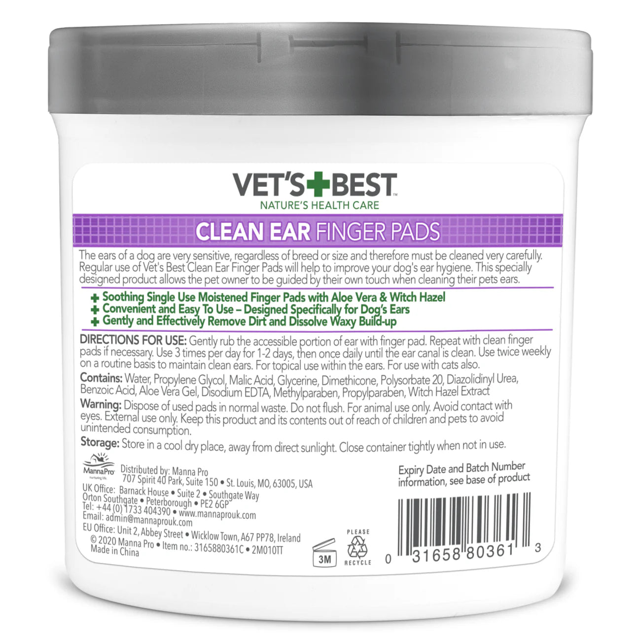 VET'S BEST Clean Ear Finger Pads For Dogs and Cats 50pcs - kikiandpuppies